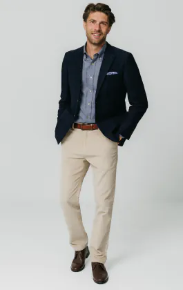 Beige Corduroy Casual Pants