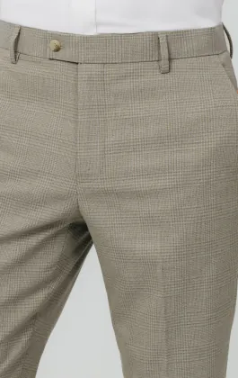 Natural Check Suit Pants