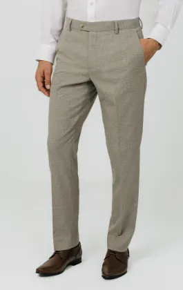 Natural Check Suit Pants