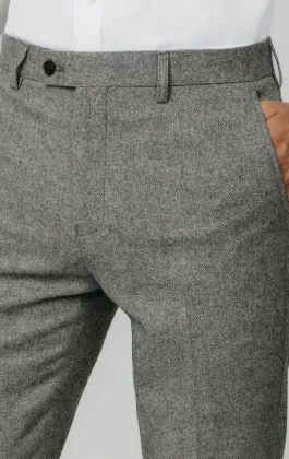 Light Gray Donegal Tweed Suit Pants