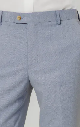 Light Blue Hopsack Suit Pants