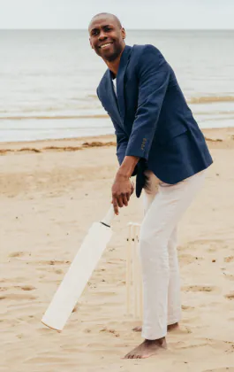Cream Linen Suit Pants