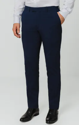 Blue Slim Fit Suit Pants