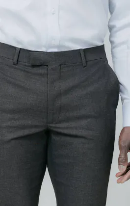 Gray Slim Fit Suit Pants