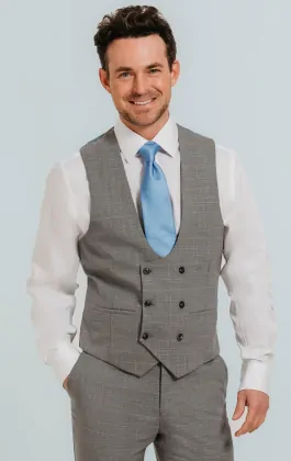 grey dress pants and vest Men's Grey Modern Fit Suit Vest 56