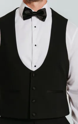 Black Horseshoe Tuxedo Vest