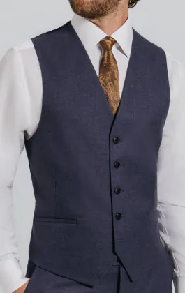 Dark Blue Twill Vest