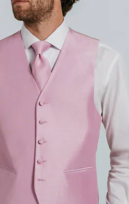 Pink Dupion Vest