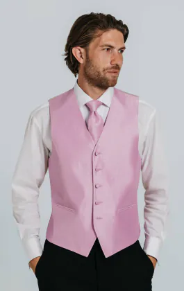 Pink Dupion Vest