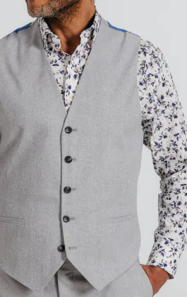 Light Gray Linen Vest