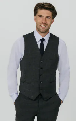 Men's Gray Vests | Shop Online | Dobell