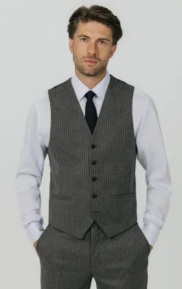 mens grey dress vest Men's Grey Modern Fit Suit Vest 56 main image 0