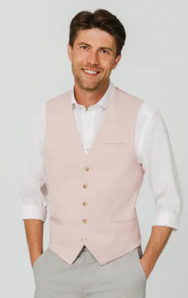 Light Pink Textured Weave Vest